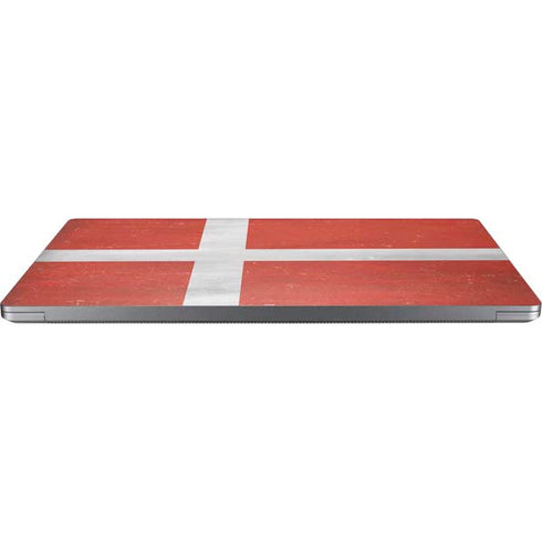 Denmark Flag Distressed Universal Laptop 13in (10.6 x 7.6in) Skin